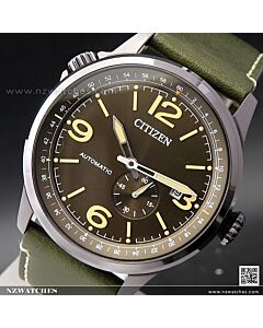 Citizen Mechanical Calf Leather Automatic Watch NJ0147-18X