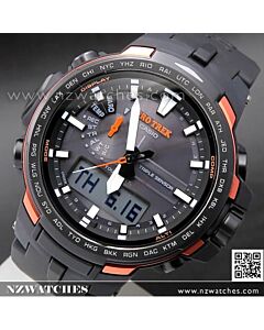 Casio ProTrek Solar MULTIBAND 6 Triple Sensor Carbon fiber Band Sport Watch PRW-6100Y-1, PRW6100Y