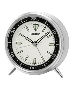 Seiko Mai T Aluminum Bedside Alarm Clock QXE065S