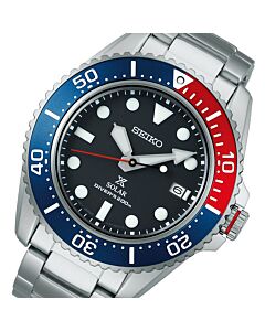 Seiko Prospex Solar Diver Pepsi Bezel Men Watch SNE591P1
