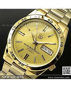 Seiko 5 Gold Tone Automatic Day Date Mens Watch SNKE06K1, SNKE06