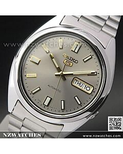 SEIKO 5 Automatic Watch See-thru Back Gray Gold Watch SNXS75K