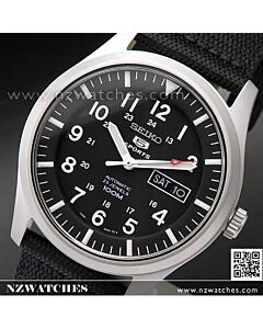 Seiko 5 Military Green Automatic 100m Mens Nylon Watch SNZG15K1, SNZG15