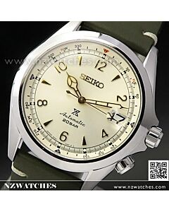 Seiko Alpinist Prospex Automatic Leather Strap Watch SPB123J1
