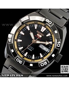 Seiko 5 Automatic Gold Black Mens Sports Watch SRP287K1 SRP287