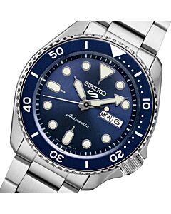 Seiko 5 Sports Black Dial Stainless Steel 100M Automatic Watch SRPD55K1, SRPD55