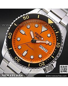 Seiko 5 Sports Orange Dial Stainless Steel 100M Automatic Watch SRPD59K1