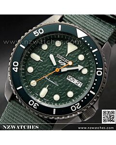 Seiko 5 Sports Green Silicone Strap 100M Automatic Watch SRPD77K1, SRPD77