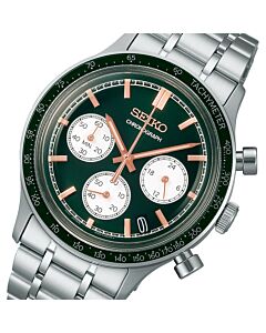 Seiko Mens Chronograph Watch with Green Dial Quartz Watch SSB481P1