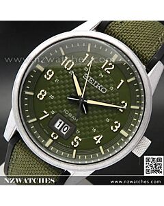 Seiko Quartz Analog Green Silicone Strap Mens Watch SUR323P1