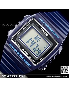 Casio Unisex Alarm Stopwatch Dark Blue Watch W-215H-2AV, W215H