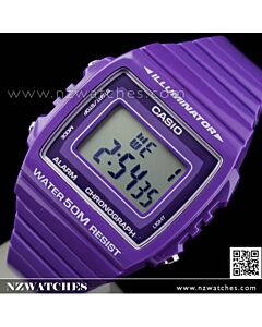 Casio Unisex Alarm Stopwatch Purple Watch W-215H-6AV, W215H