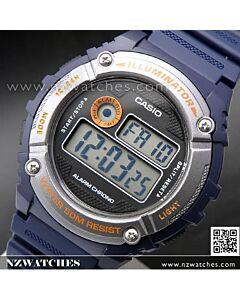 Casio Alarm Stopwatch 50M Digital Watch W-216H-2B, W216H