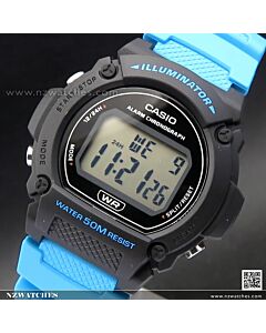 Casio Digital Alarm Watch W-219H-2A2, W219H