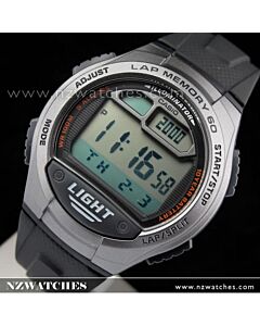 Casio 5 Alarms Lap memory 60 Digital 100M Sport Watch W-734-1AV, W734