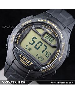 Casio 5 Alarms Lap memory 60 Digital 100M Sport Watch W-734-9AV, W734