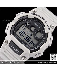 Casio 10Yrs Battery Vibration 5 alarm Light Gray Sport Watch W-735H-8A2V, W735H