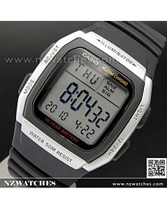 Casio Dual time 50M WR Stopwatch Digital Sport Watch W-96H-1A, W96H
