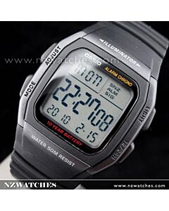Casio Dual time 50M WR Stopwatch Digital Sport Watch W-96H-1B, W96H