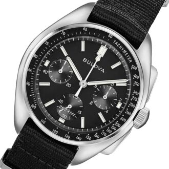 Bulova Lunar Pilot Black Dial Chronograph Men's Watch 96A225