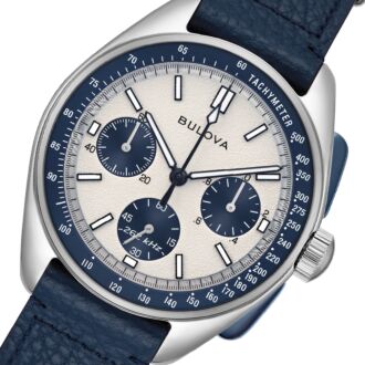 Bulova Lunar Pilot Chronograph Watch 98K112 with Extra Leather Strap