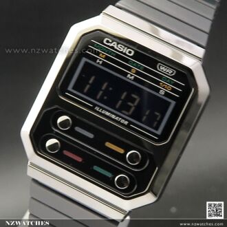 Casio Vintage Gray Ion Plated Watch A100WEGG-1A