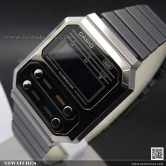 Casio Vintage Gray Ion Plated Watch A100WEGG-1A