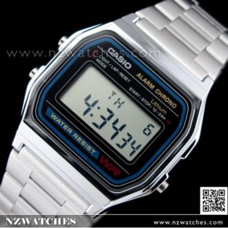 Casio Vintage Retro style Unisex Digital Watch A158WA-1DF, A158WA-1