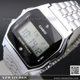 Casio Digital Vintage Natural diamonds Watch A159WAD-1DF, A159WAD