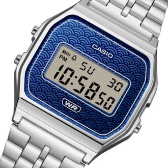 CASIO Classic Traditional Seigaiha Pattern Digital Watch A159WEVJ-2