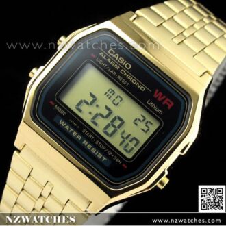 Casio Vintage Retro Alarm Digital Watch A159WGEA-1DF, A159WGEA