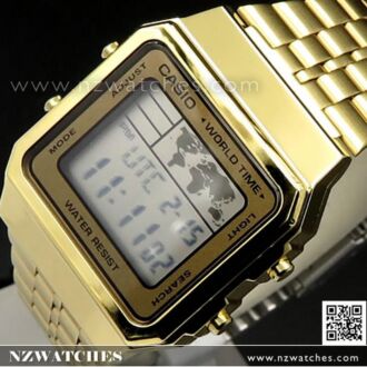 Casio World Time Alarms Digital Watch A500WGA-9DF