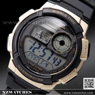 Casio Sporty Digital World Time 100M AE-1000W-4AV, AE1000W