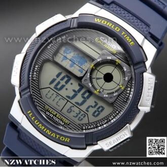 Casio Sporty Digital World Time 100M AE-1000W-4AV, AE1000W