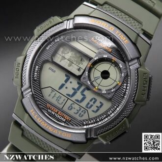 Casio Sporty Digital World Time 100M AE-1000W-4AV, AE1000W