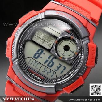 Casio Sporty Digital World Time 100M AE-1000W-4AV, AE1000W