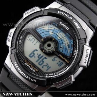 Casio Men's World Time Alarm Digital Sports Watch AE-1100W-1A, AE1100W