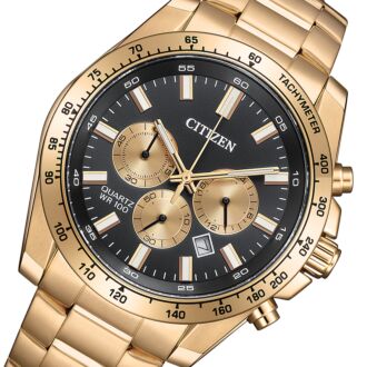 Citizen Quartz Sports Chronograph Rose Gold Men’s Watch AN8233-51E