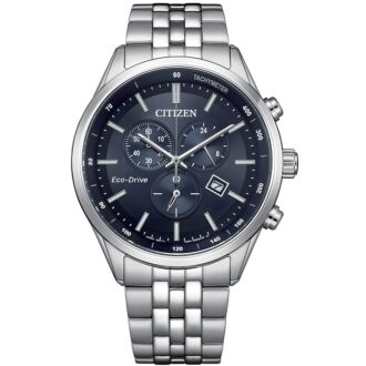 Citizen Chronograph 42mm Blue Stainless Steel Watch AT2570-56L
