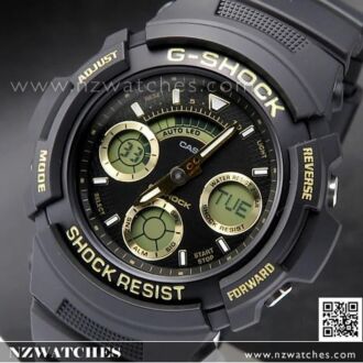 Casio G-Shock Black Out Analog-Digital 200m World Time Sport Watch AW-591BB-1A, AW591BB