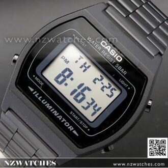 Casio Retro Design LED Backlight Black Digital Watch B640WB-2B