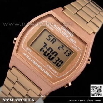 Casio Retro Design LED Backlight Rose Gold  Digital Watch B640WC-5A