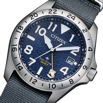 Citizen Promaster Land GMT Eco-Drive Sapphire Nylon Blue 200M BJ7150-09L