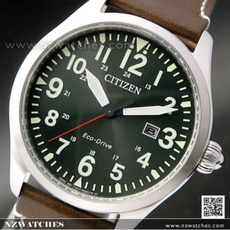 Citizen Eco-Drive Leather Strap Mens Watch BM6838-25X