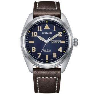 Citizen Eco-Drive Super Titanium Leather Strap Watch BM8560-37L