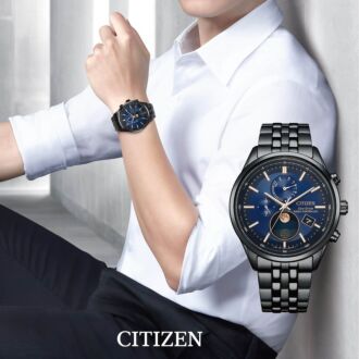 Citizen Eco-Drive Radio Controlled Solar Moon Phase Men's Watch BY1035-56L