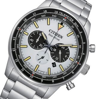 Citizen Eco-Drive Chronograph White Dial 100M Men's Watch CA4500-91A