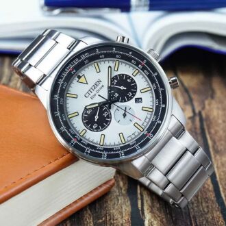 Citizen Eco-Drive Chronograph White Dial 100M Men's Watch CA4500-91A