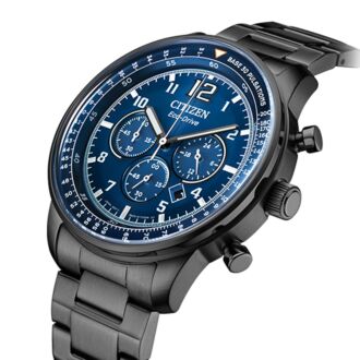 Citizen Eco-Drive Chronograph Black Stainless Steel Watch CA4505-80L