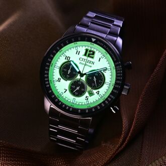 Citizen Eco-Drive Green Luminous Dial Future force Watch CA4507-84X